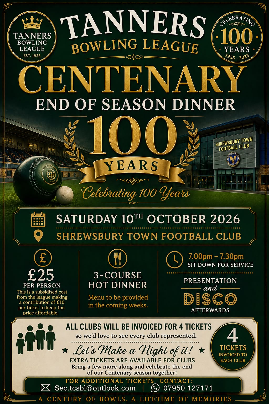 Centenary League Dinner